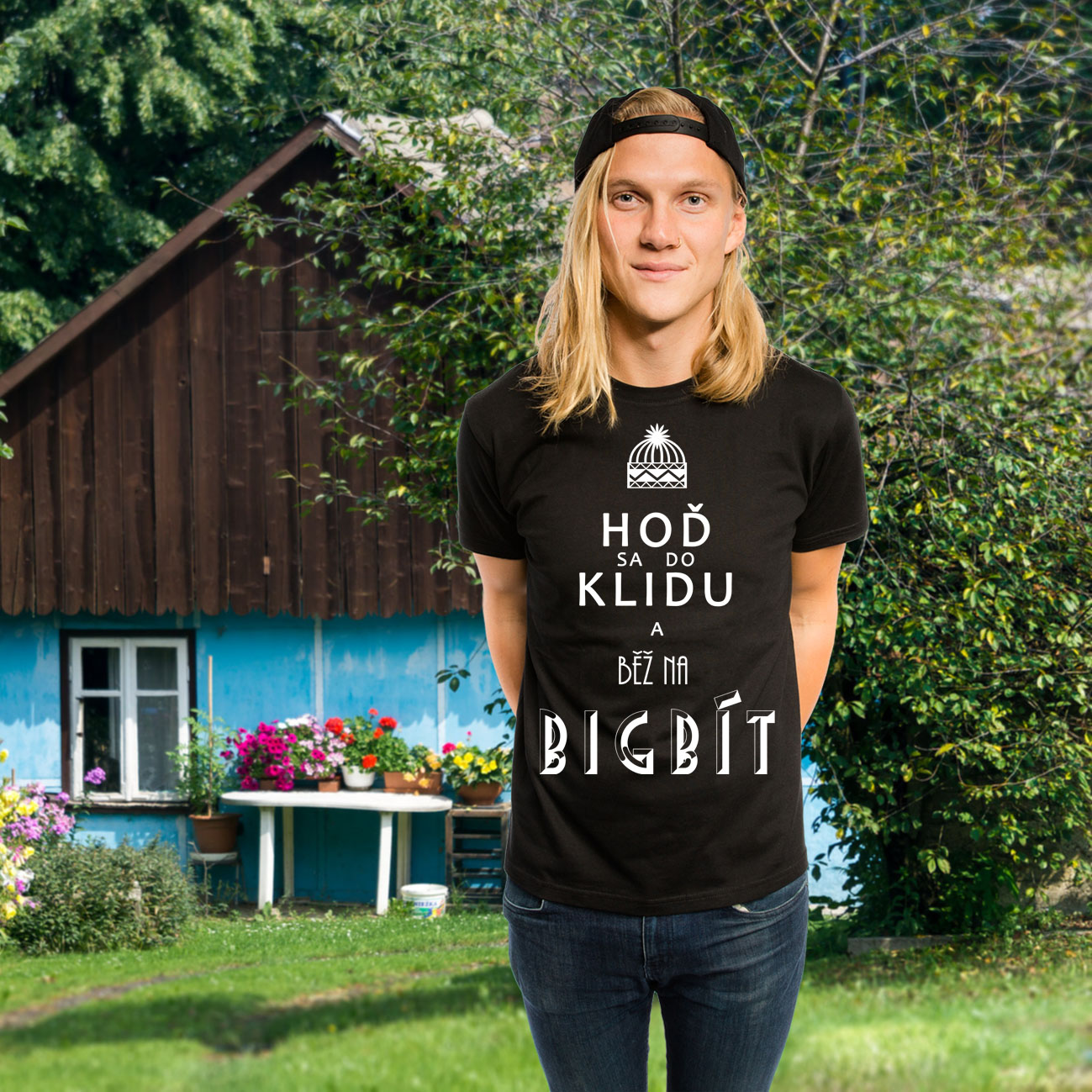 Tričko s potiskem HSDK a běž na bigbít